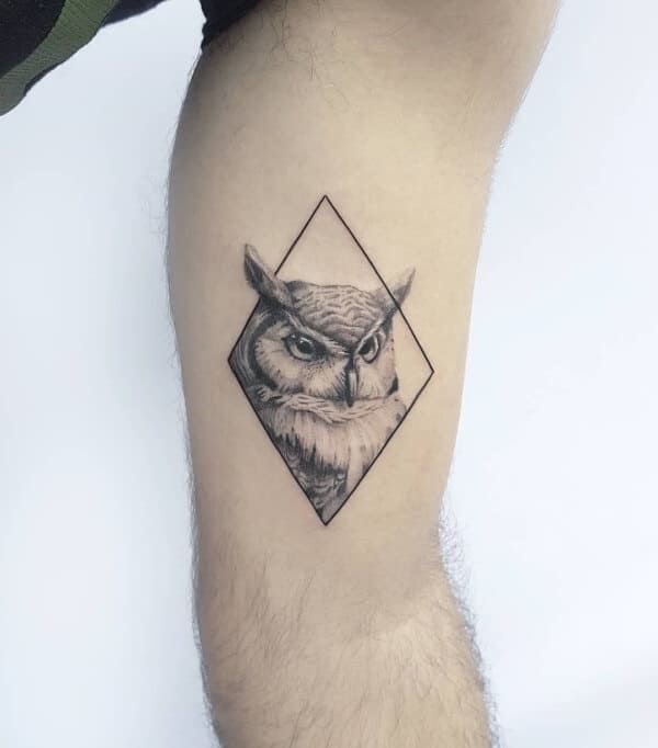 Simple Owl Tattoo