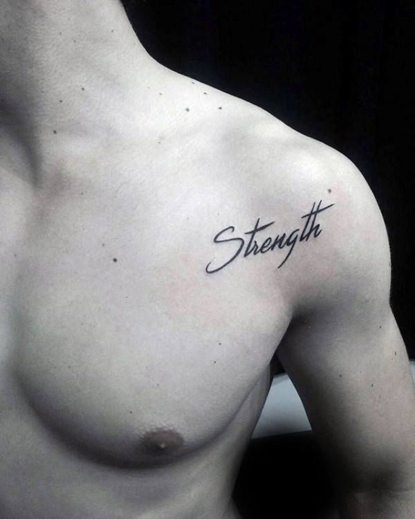 Simple Small Shoulder Tattoo for Men 